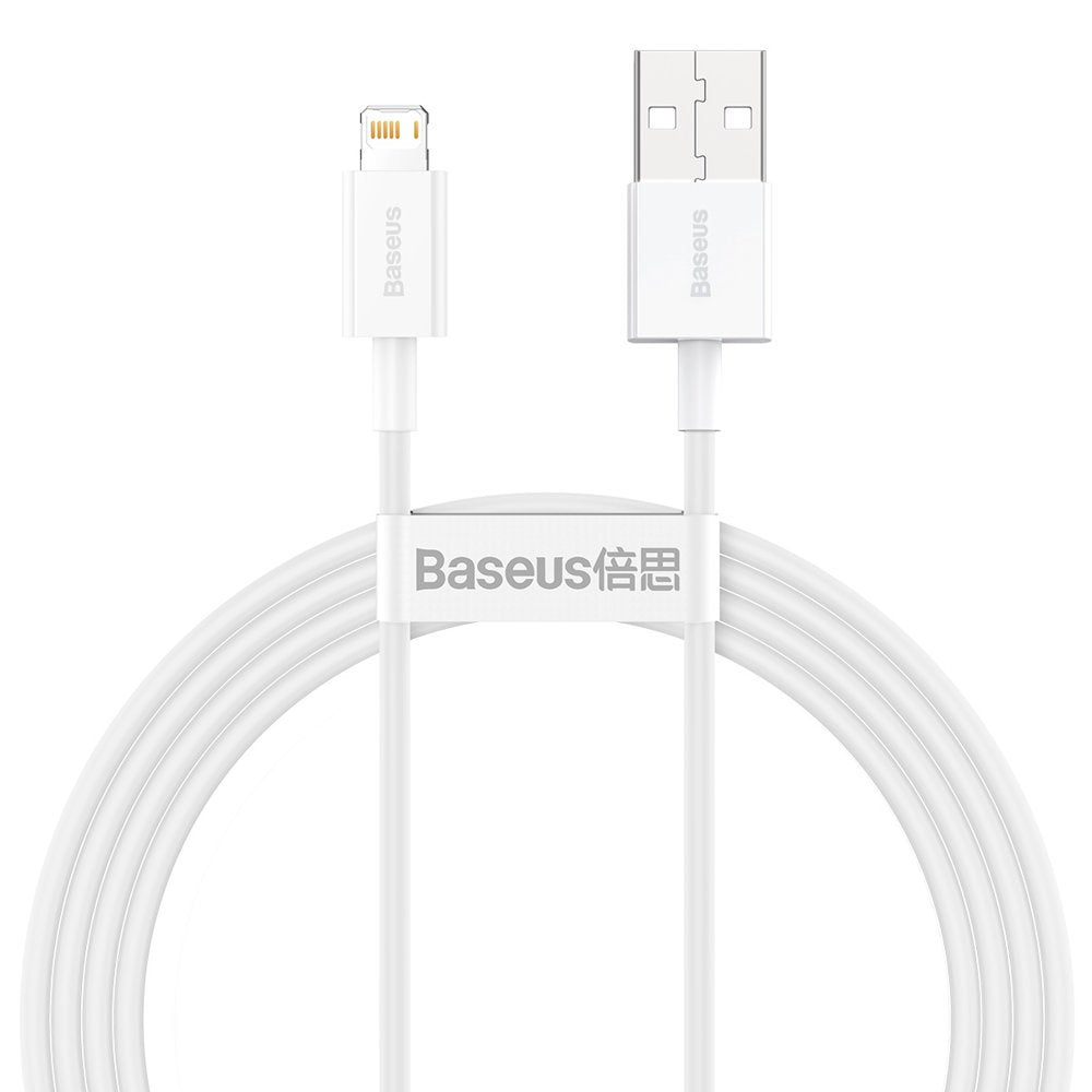 Cable de datos y carga USB-A - Lightning Baseus Superior Series, 20W, 1,5m, Blanco CALYS-B02