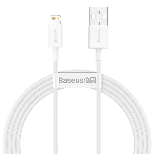 Cable de datos y carga USB-A - Lightning Baseus Superior Series, 20W, 1,5m, Blanco CALYS-B02