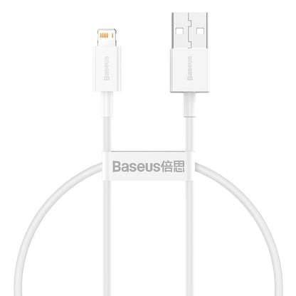 Cable de datos y carga USB-A - Lightning Baseus Superior Series, 20W, 0,25m, Blanco CALYS-02