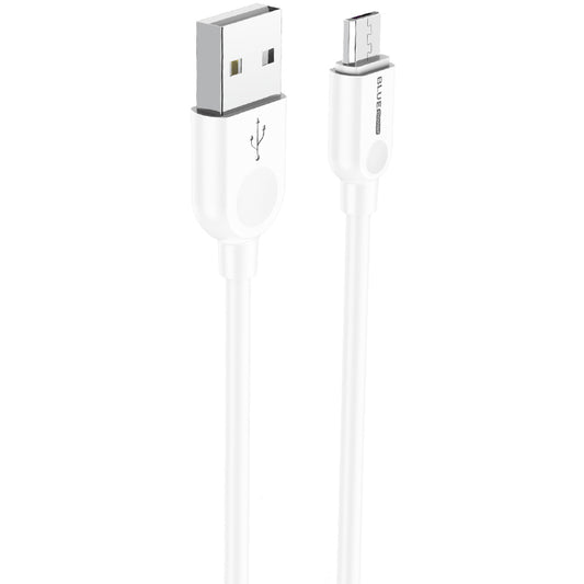 Cable de carga y datos USB-A a microUSB BLUE Power BM2BX14 LinkJet, 18 W, 2 m, blanco