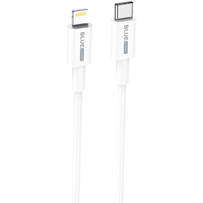 Cable de carga y datos USB-C - Lightning BLUE Power BBX36, 18 W, 1 m, blanco