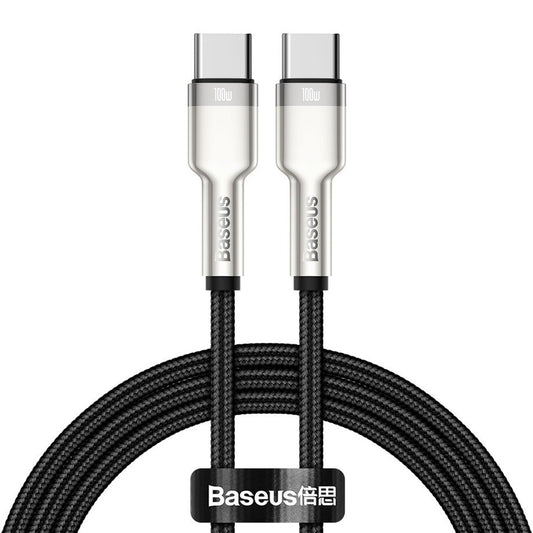 Cable de Datos y Carga USB-C - USB-C Baseus Cafule, 100W, 2m, Negro CATJK-D01