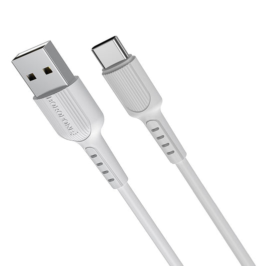 Cable de datos y carga USB-A - USB-C Borofone BX16, 18W, 1m, Blanco