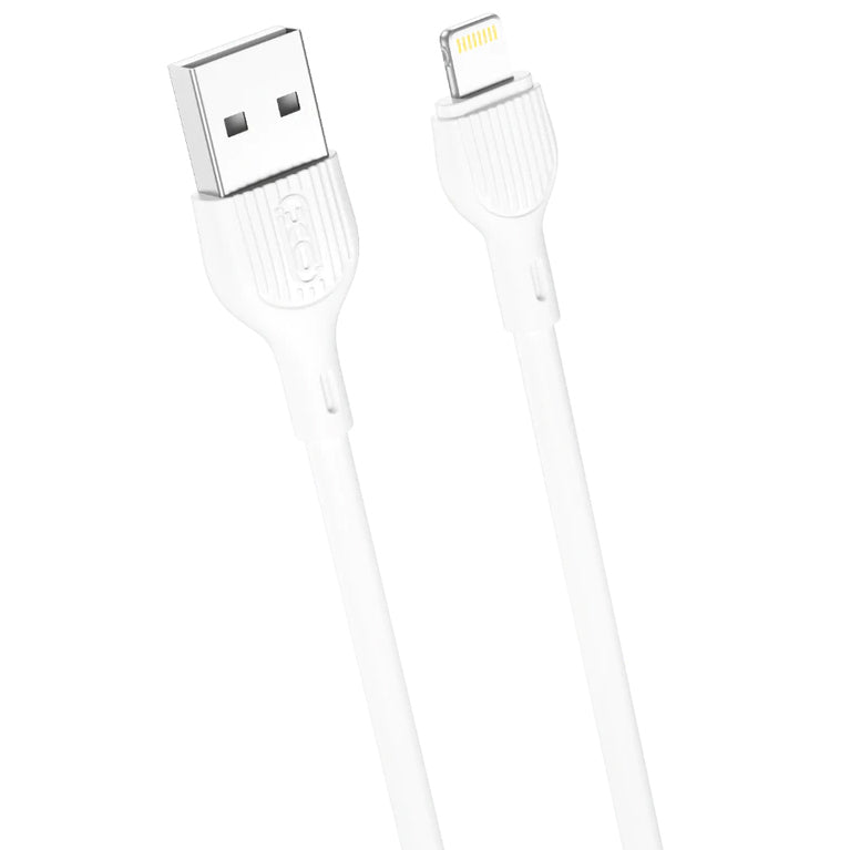 Cable de Datos y Carga USB-A - Lightning XO Design NB200, 10W, 1m, Blanco