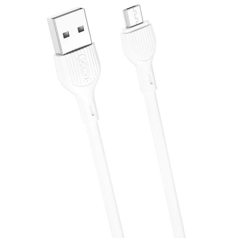 Cable de Datos y Carga USB-A - microUSB XO Design NB200, 10W, 1m, Blanco