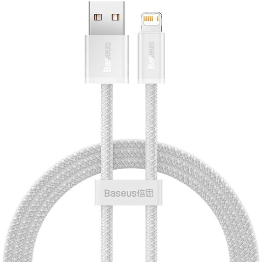 Cable de datos y carga USB-A - Lightning Baseus Dynamic Series, 18 W, 1 m, blanco CALD000402