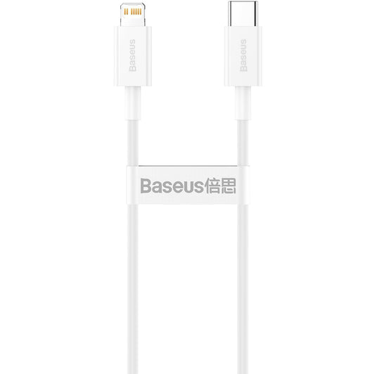 Cable de datos y carga USB-C - Lightning Baseus Superior Series, 20W, 0,25m, Blanco CATLYS-02 