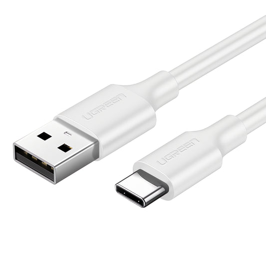 Cable de datos y carga USB-A - USB-C UGREEN US287, 60W, 0,25m, Blanco