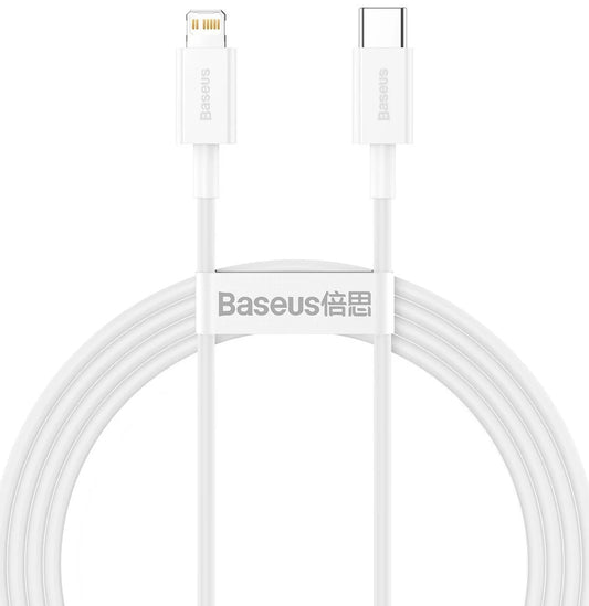 Cable de carga y datos USB-C - Lightning Baseus Superior Series, 20 W, 1,5 m, blanco CATLYS-B02 