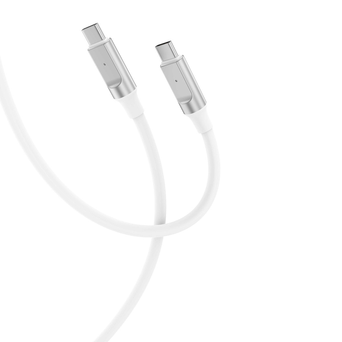 Cable de carga y datos USB-C - USB-C XO Design NB-Q252B, 60W, 1m, Blanco 