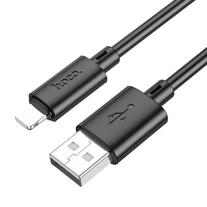 Cable de datos y carga USB-A - Lightning HOCO X88, 18W, 1m, Negro 