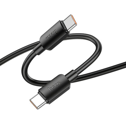 Cable de Datos y Carga USB-C - USB-C HOCO X96, 100W, 1m, Negro