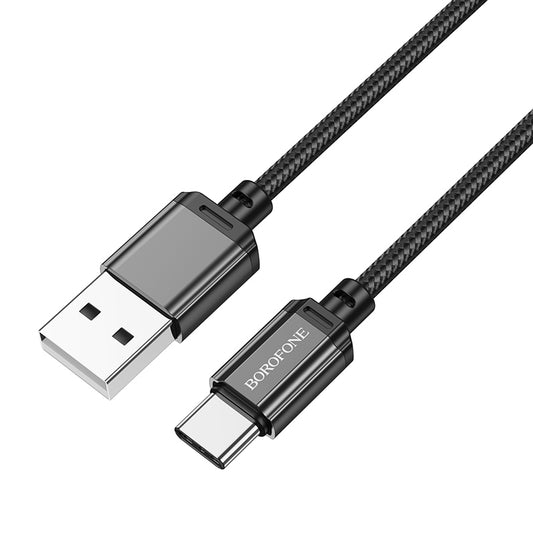 Cable de datos y carga USB-A - USB-C Borofone BX87 Sharp BX87, 60W, 1m, Negro 