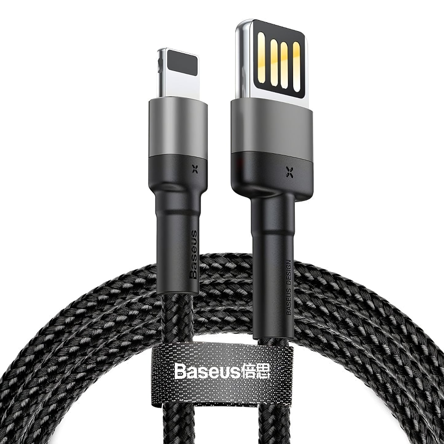 Cable de datos y carga USB-A - Lightning Baseus Cafule, 18W, 2m, Gris CALKLF-HG1 