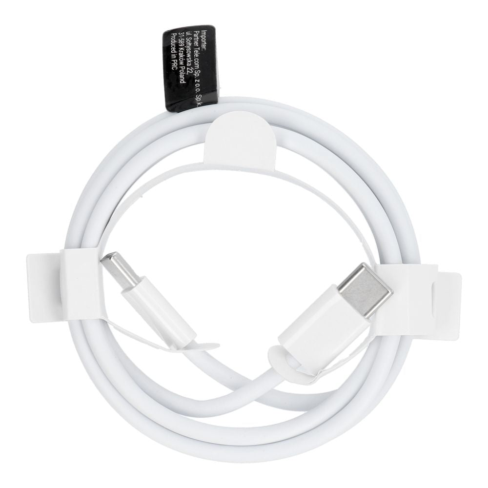 Cable de Datos y Carga USB-C - USB-C OEM HD26, 30W, 1m, Blanco