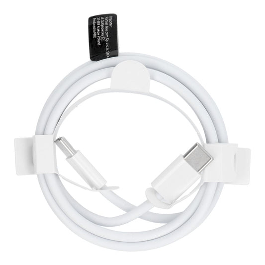 Cable de Datos y Carga USB-C - USB-C OEM HD26, 30W, 1m, Blanco