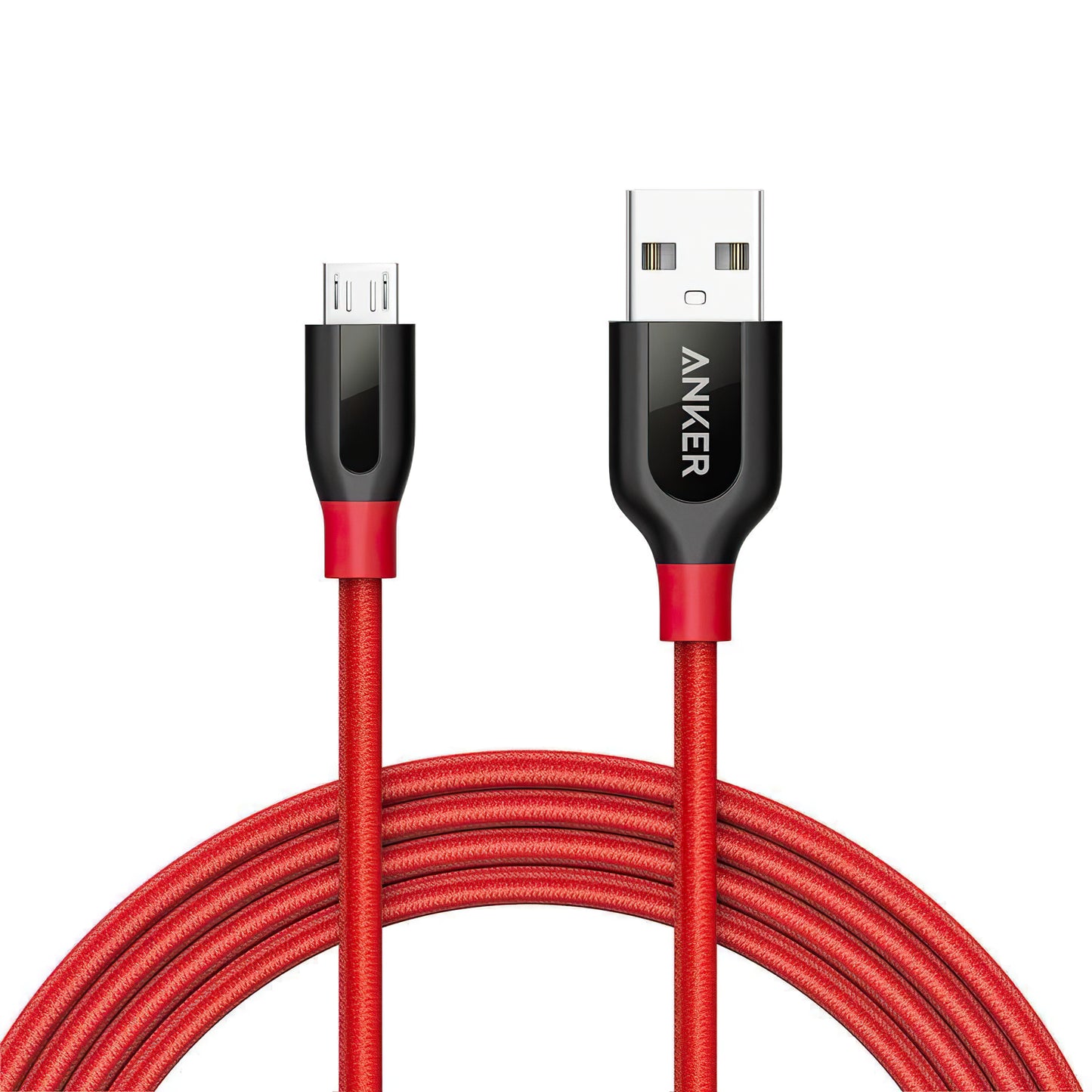 Cable de datos y carga USB-A - microUSB Anker PowerLine+, 18W, 1,8m, Rojo A8143091 