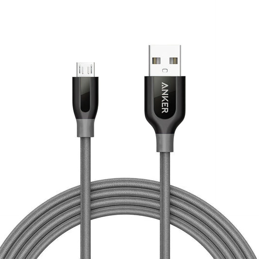 Cable de datos y carga USB-A - microUSB Anker PowerLine+, 18W, 1,8m, Gris A8143HA1 