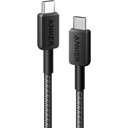 Cable de Datos y Carga USB-C - USB-C Anker 322, 60W, 0.9m, Negro A81F5G11