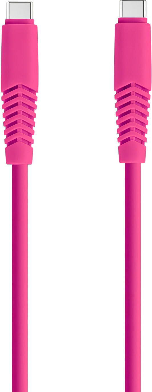 Cable de carga y datos USB-C - USB-C Setty, 18 W, 1,5 m, rosa KSC-C-1.526