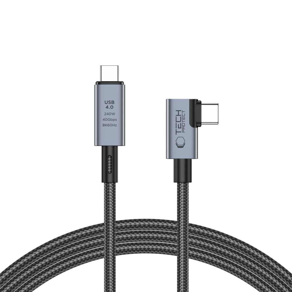 Cable de carga y datos USB-C - USB-C Tech-Protect Ultraboost Max L, 240 W, 1,5 m, gris 