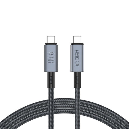 Cable de carga y datos USB-C - USB-C Tech-Protect Ultraboost Max, 240W, 2m, Gris 