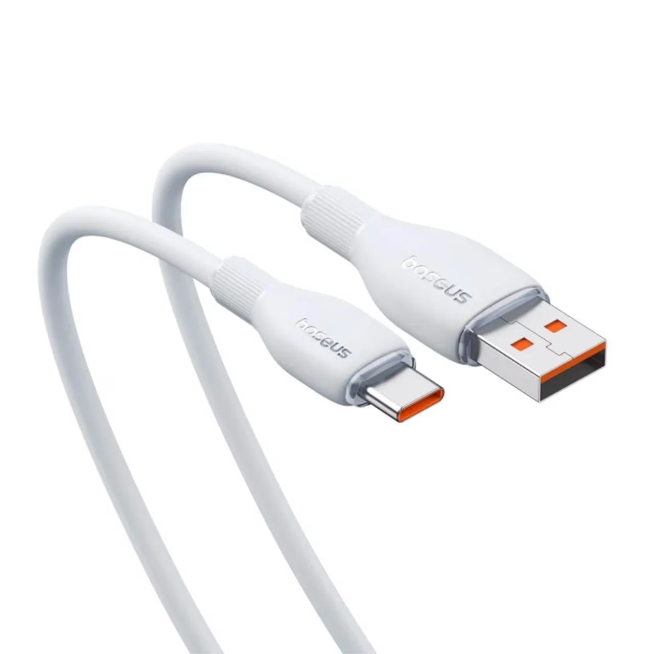 Cable de Datos y Carga USB-A a USB-C Baseus Pudding, 100W, 1.2m, Blanco