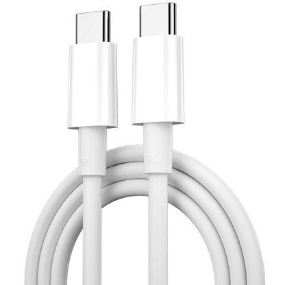 Cable de carga y datos USB-C - USB-C WiWu C008, 100W, 1,2m, Blanco 