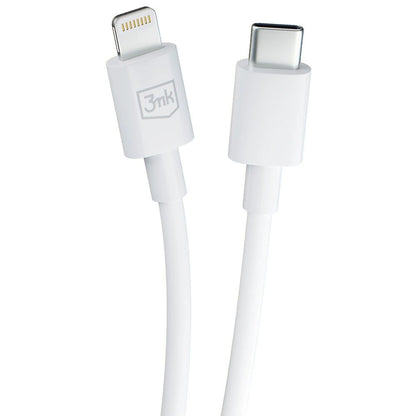 Cable de carga y datos USB-C - Lightning 3MK Hyper, 20W, 1,2m, Blanco 