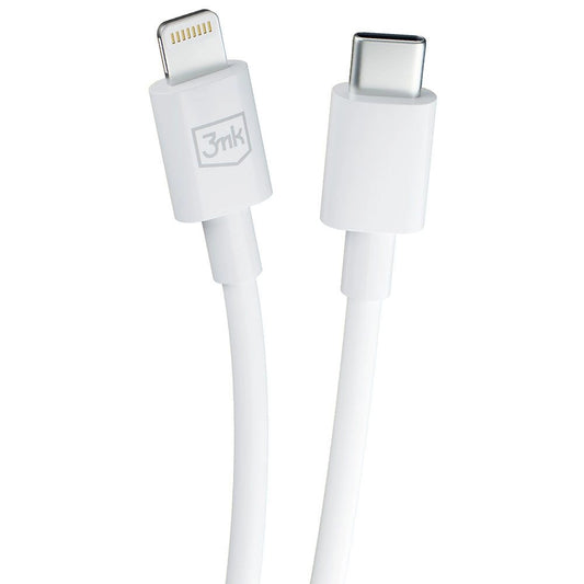 Cable de Datos y Carga USB-C - Lightning 3MK Hyper, 20W, 1.2m, Blanco