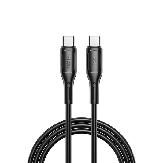 USB-C - Cable de carga y datos USB-C WiWu Wi-C043E Starlink, 60W, 1m, Negro