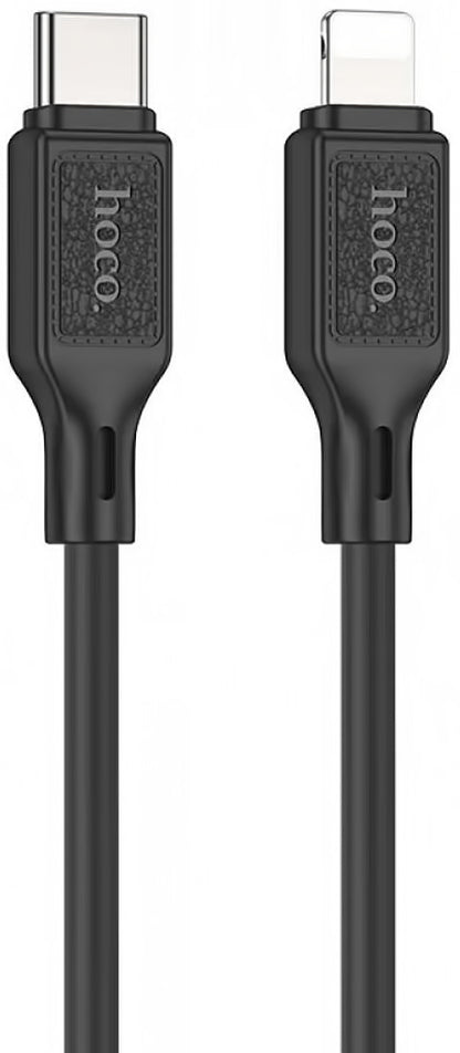 Cable de carga y datos USB-C - Lightning HOCO X90, 20 W, 1 m, negro 