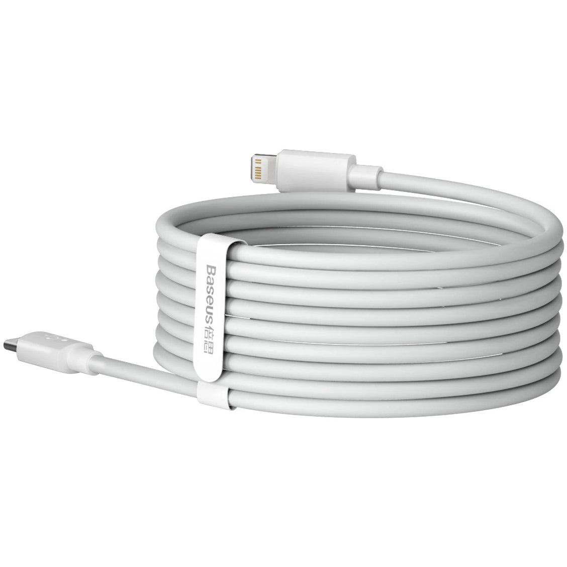 Baseus Simple Wisdom Cable de carga y datos USB-C - Lightning Simple Wisdom, 20W, 1,5m, Juego 2 piezas, Blanco. 