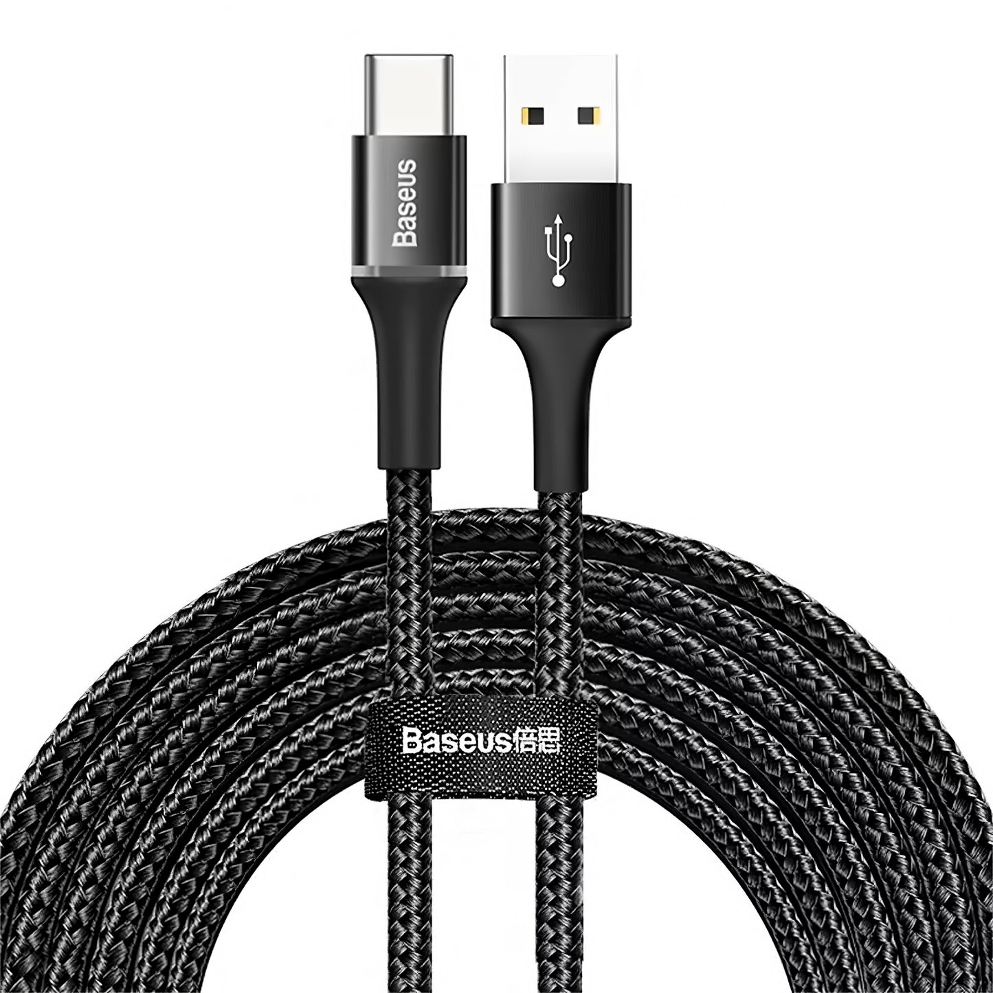 Cable de carga y datos USB-A a USB-C Baseus Halo, 18 W, 3 m, negro 