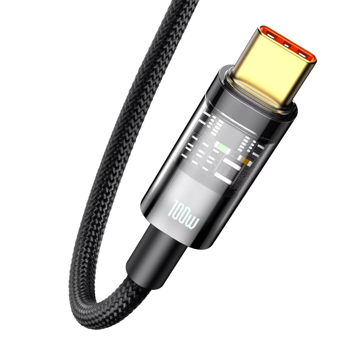 Cable de Datos y Carga USB-A a USB-C Baseus Explorer, 100W, 2m, Negro CATS000301