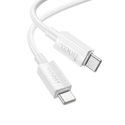 Cable de Datos y Carga USB-C - USB-C HOCO X107, 60W, 1m, Blanco