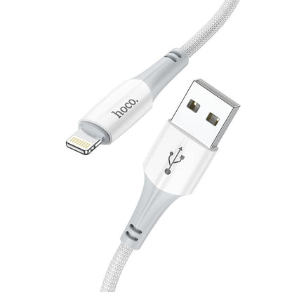 Cable de Datos y Carga USB-A - Lightning HOCO X70, 18W, 1m, Blanco