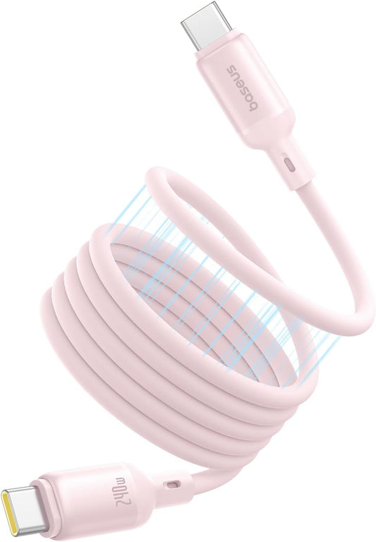 Cable de Datos y Carga USB-C - USB-C Baseus PicoGo, 240W, 1m, Rosa P10376800411-00