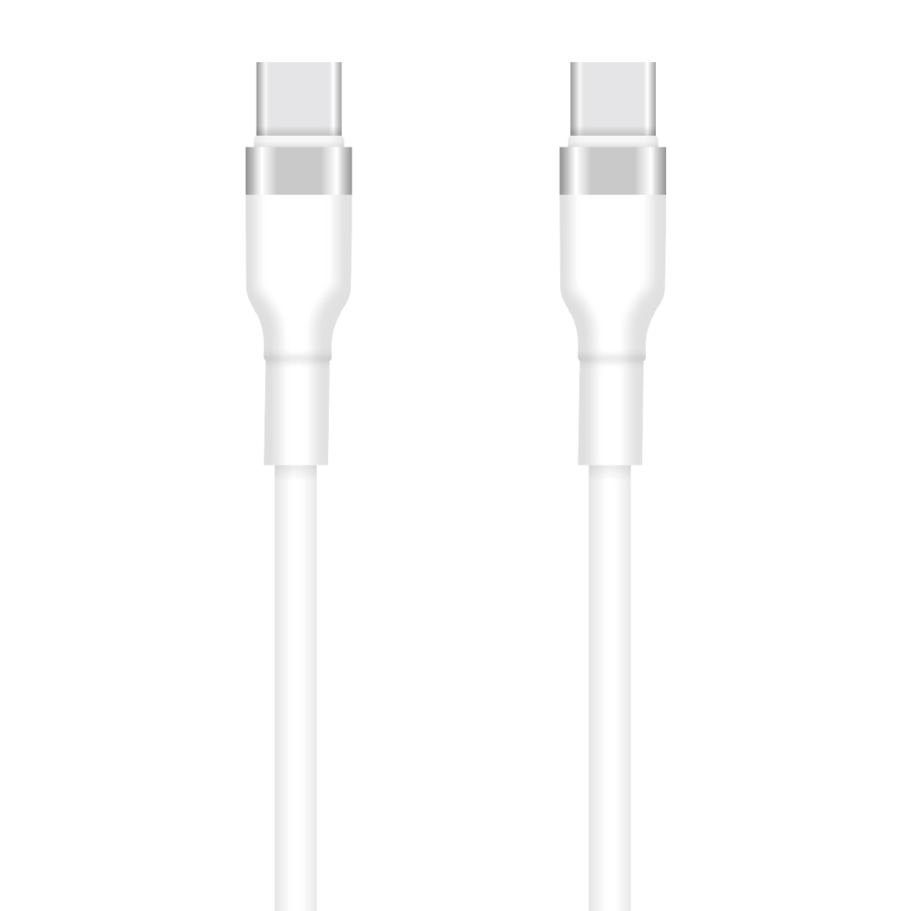 Cable de Datos y Carga USB-C - USB-C Setty, 60W, 1m, Blanco