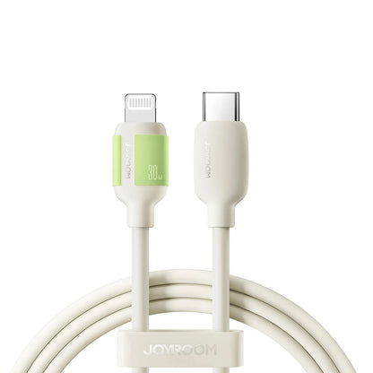 Cable de Datos y Carga USB-C - Lightning Joyroom S-A53, 30W, 1.2m, Beige