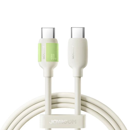 Cable de Datos y Carga USB-C - USB-C Joyroom S-A53, 60W, 1.2m, Beige