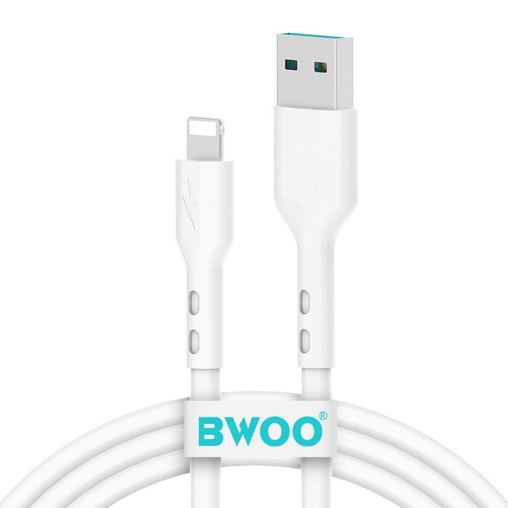 Cable de Datos y Carga USB-A - Lightning BWOO X172L, 18W, 1m, Blanco