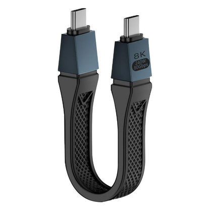 Cable de Datos y Carga USB-C - USB-C OEM 8K Video, 240W, 0.13m, Negro