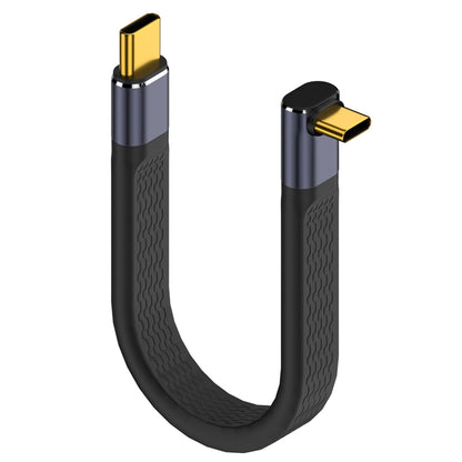 Cable de Datos y Carga USB-C - USB-C OEM Angled 8K Video Version 2, 240W, 0.15m, Negro