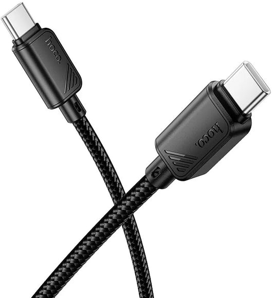 Cable de Datos y Carga USB-C - USB-C HOCO X113, 60W, 1m, Negro