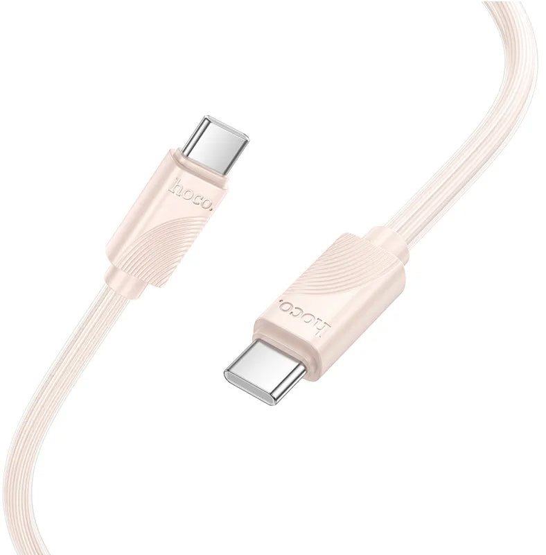 Cable de Datos y Carga USB-C - USB-C HOCO X114, 60W, 1m, Rosa