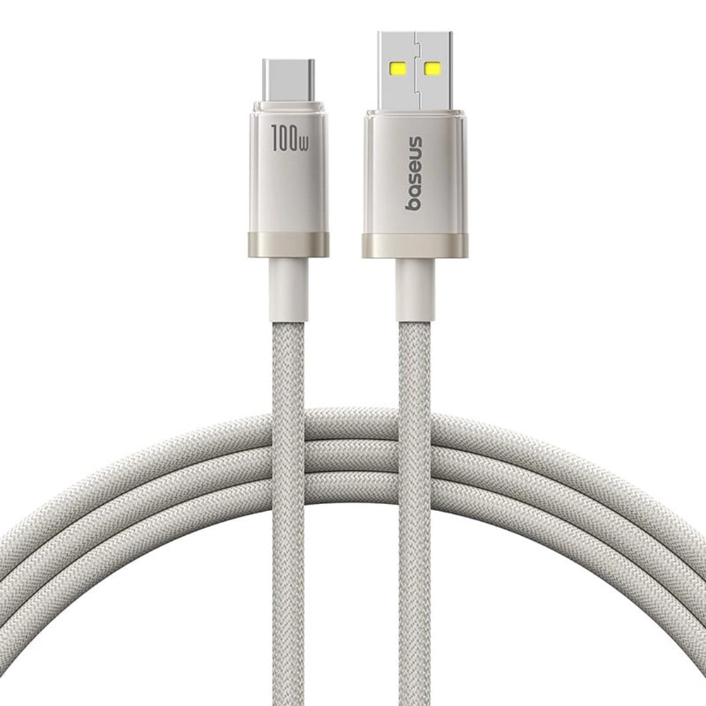 Cable de Datos y Carga USB-A - USB-C Baseus Titanium, 100W, 1m, Plateado P10378102G21-00