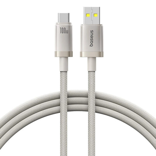 Cable de Datos y Carga USB-A - USB-C Baseus Titanium, 100W, 2m, Plateado P10378102G21-02