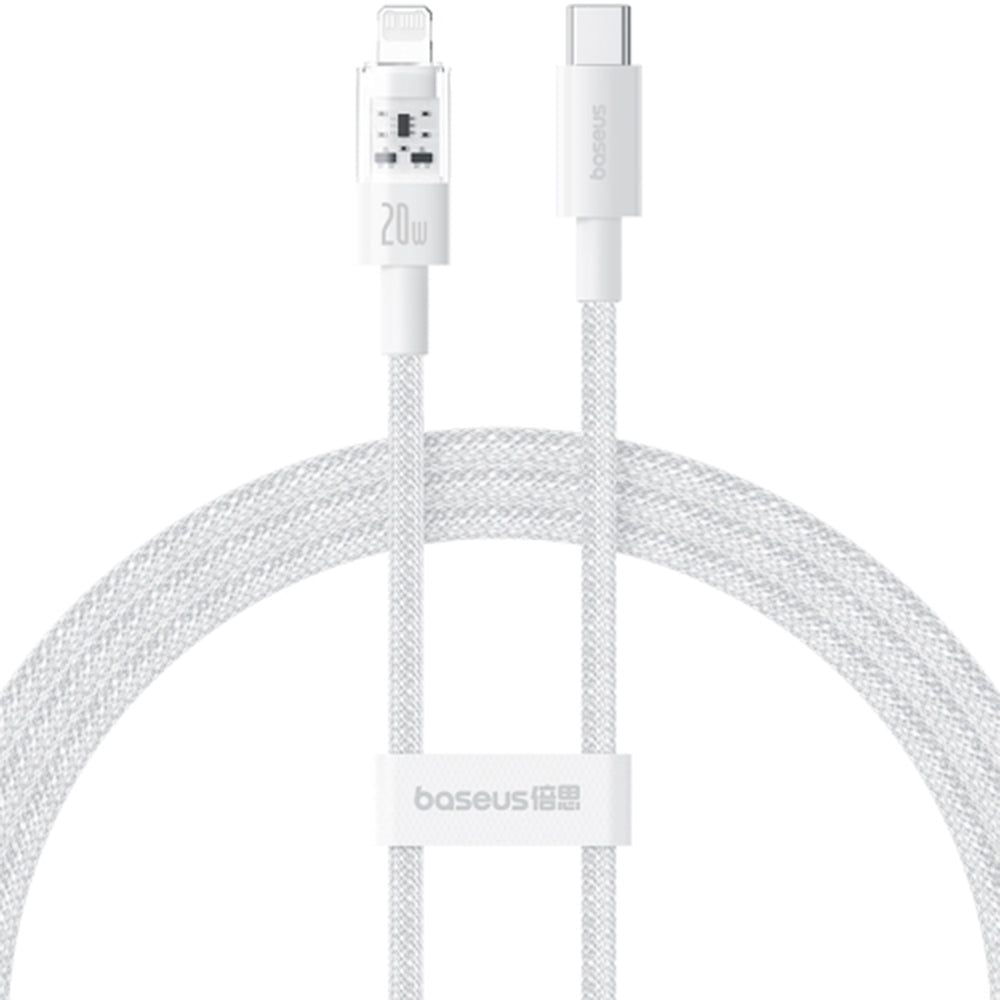 Cable de Datos y Carga USB-C - Lightning Baseus Gem, 20W, 1m, Blanco P10373001211-00