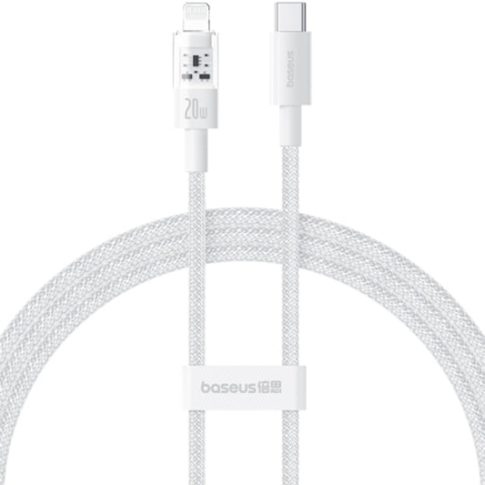 Cable de Datos y Carga USB-C - Lightning Baseus Gem, 20W, 1m, Blanco P10373001211-00